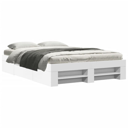 Bed Frame without Mattress White 140x200 cm Engineered Wood