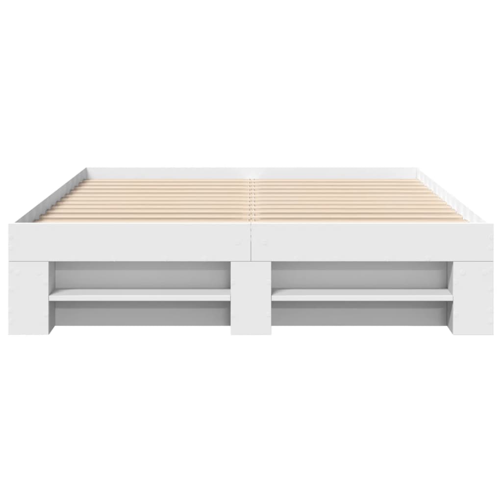 Bed Frame without Mattress White 140x200 cm Engineered Wood