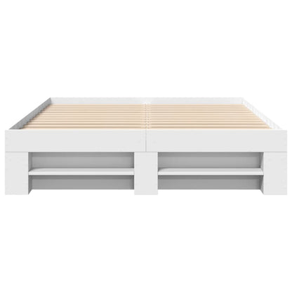 Bed Frame without Mattress White 140x200 cm Engineered Wood