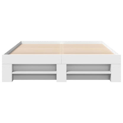 Bed Frame without Mattress White 120x200 cm Engineered Wood