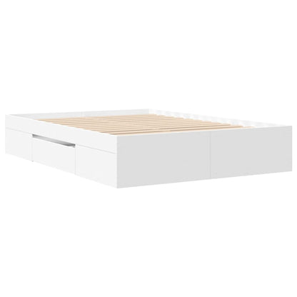 Bed Frame without Mattress White 120x200 cm Engineered Wood