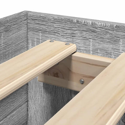 Bed Frame without Mattress Grey Sonoma 100x200 cm Engineered Wood