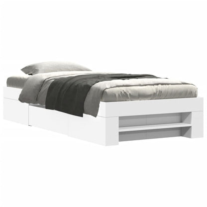 Bed Frame without Mattress White 90x200 cm Engineered Wood