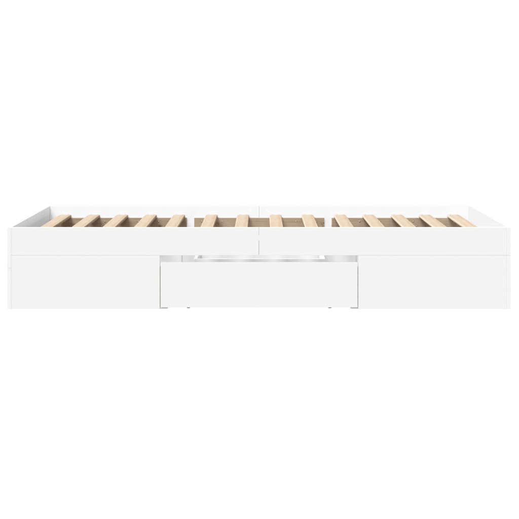 Bed Frame without Mattress White 90x200 cm Engineered Wood