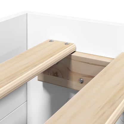 Bed Frame without Mattress White 90x200 cm Engineered Wood