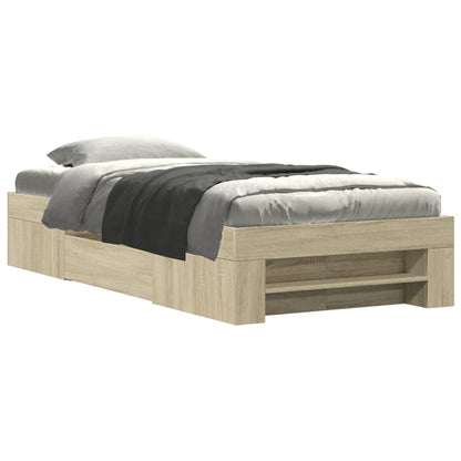 Bed Frame without Mattress Sonoma Oak 90x190 cm Single Engineered Wood