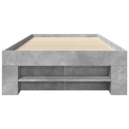 Bed Frame without Mattress Concrete Grey 90x190cm Engineered Wood