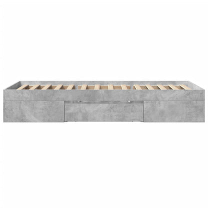 Bed Frame without Mattress Concrete Grey 90x190cm Engineered Wood