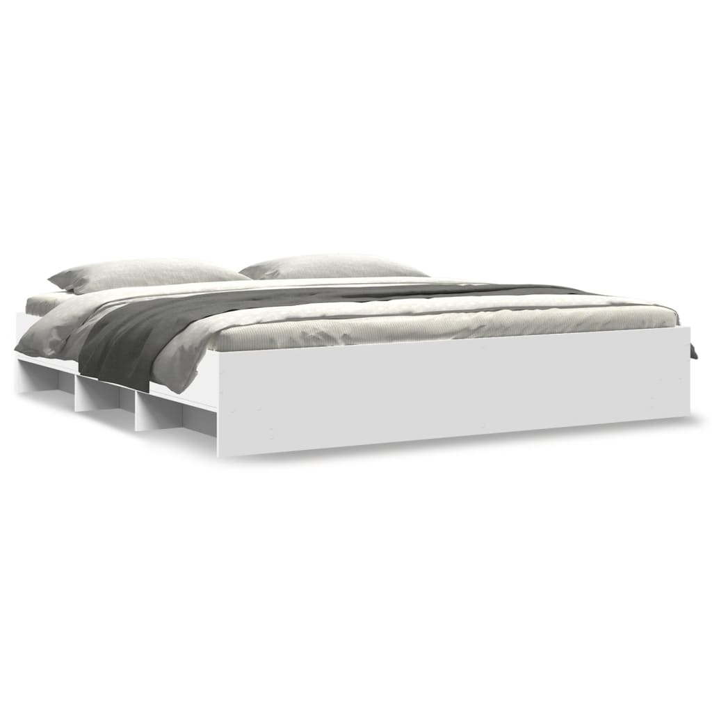 Bed Frame | White | Engineered wood, Plywood | Double | Storage