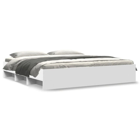 Bed Frame | White | Engineered wood, Plywood | Double | Storage