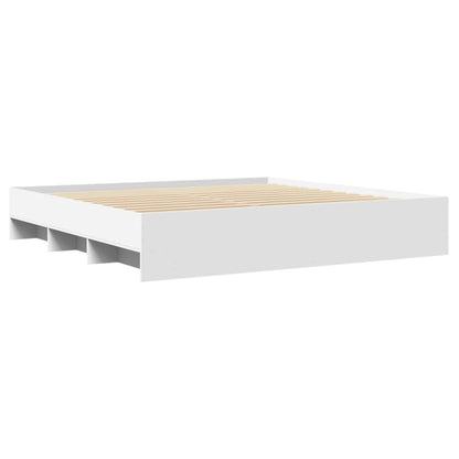 Bed Frame | White | Engineered wood, Plywood | Double | Storage