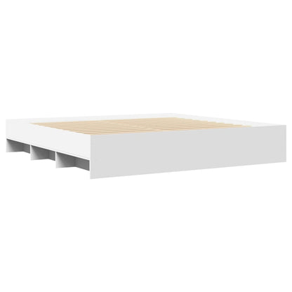 Bed Frame | White | Engineered wood, Plywood | Double | Storage