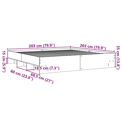 Bed Frame | White | Engineered wood, Plywood | Double | Storage