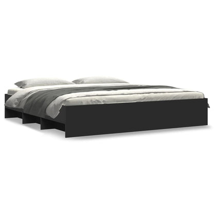 Bed Frame | Black | Engineered wood | Double Bed | Bed Frame