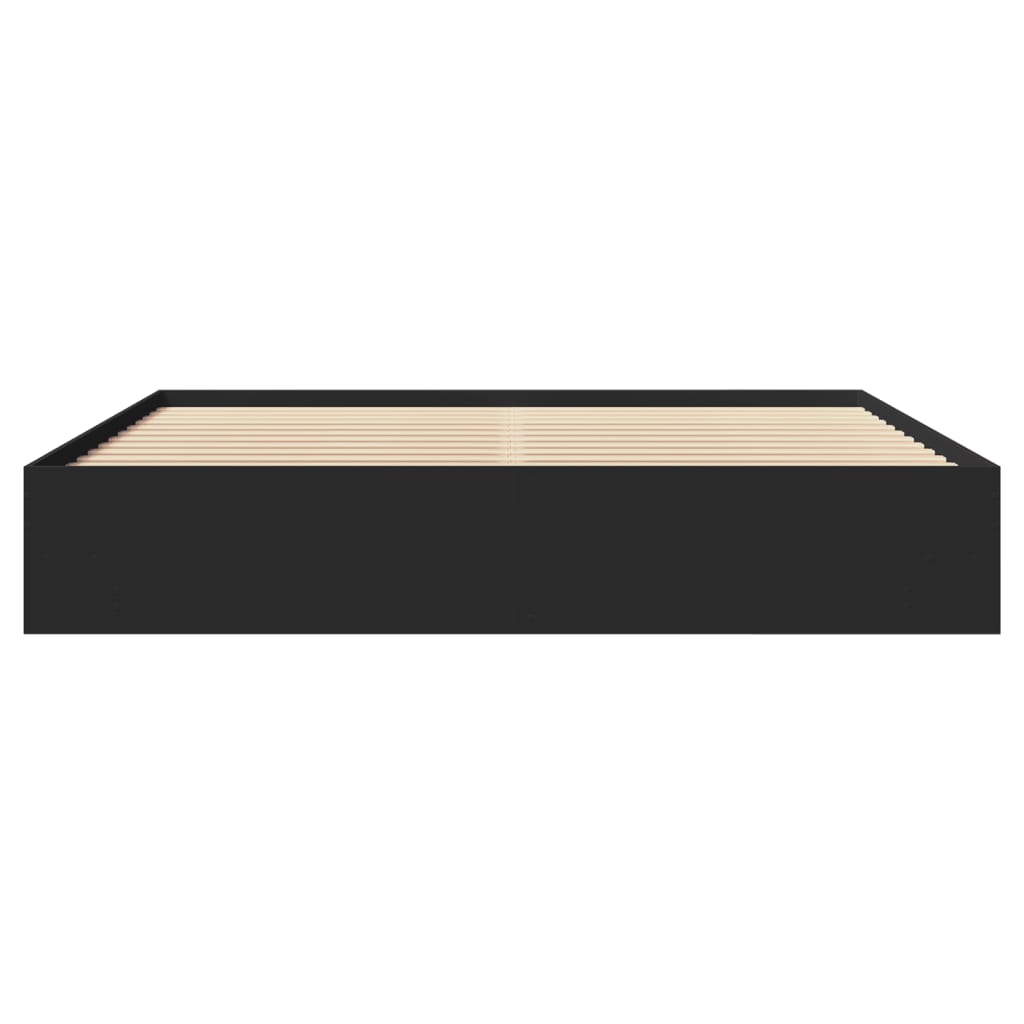 Bed Frame | Black | Engineered wood | Double Bed | Bed Frame