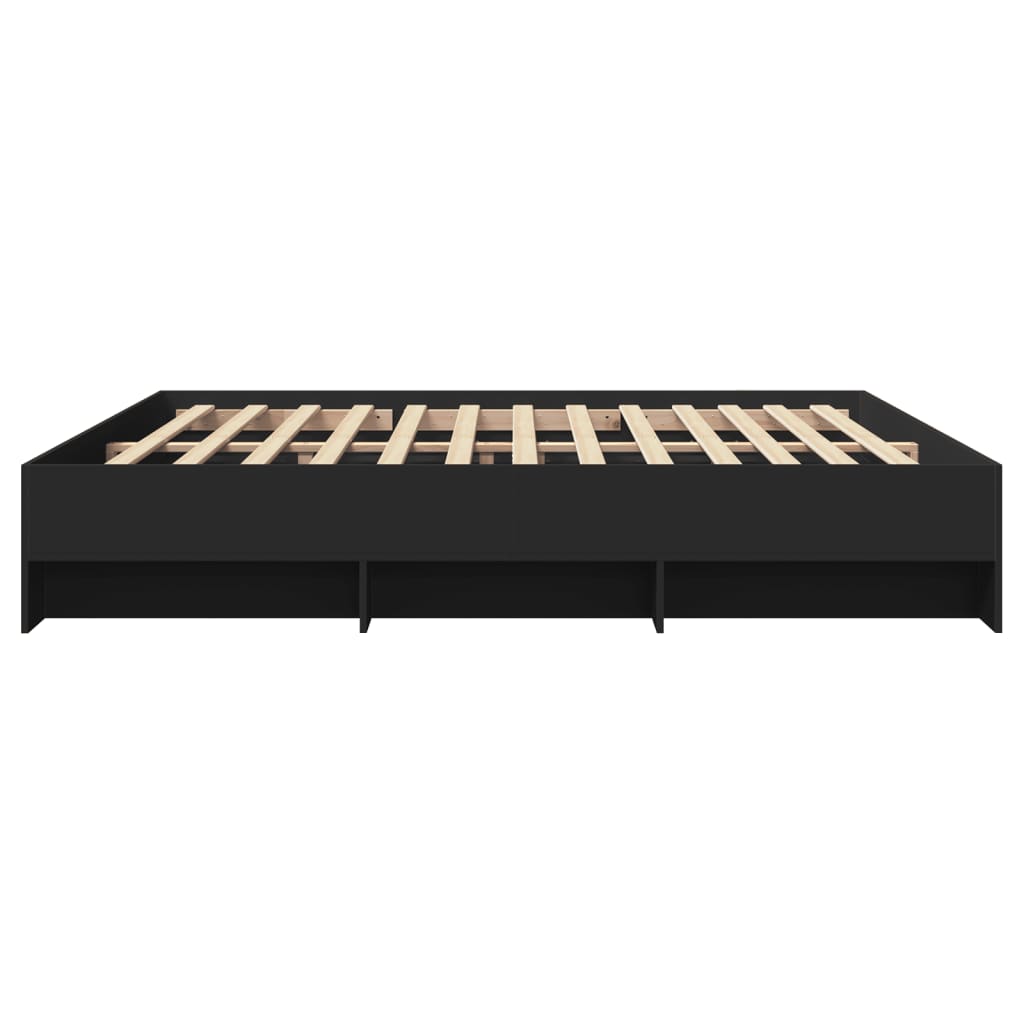 Bed Frame | Black | Engineered wood | Double Bed | Bed Frame