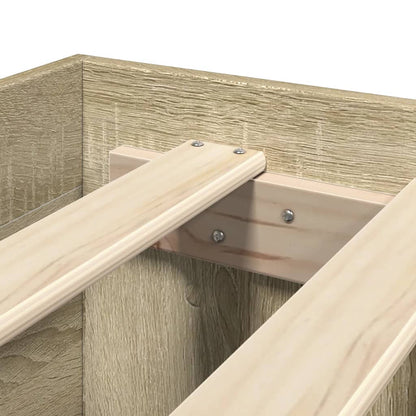 Bed Frame | Sonoma oak | Engineered wood | 200x200cm | Bed Frame