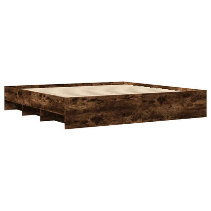 Bed Frame | Smoked Oak | Engineered wood | Double | Bed Frame