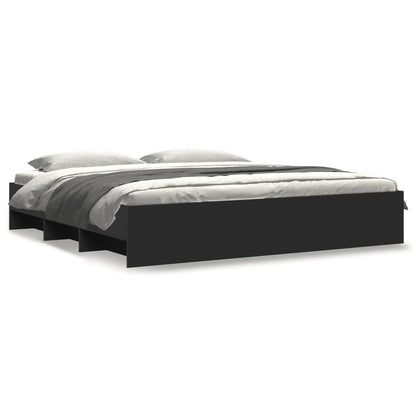 Bed Frame | Black | Engineered wood | King | Bed Frame | Rectangular