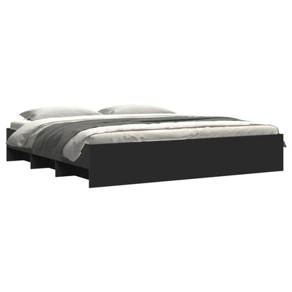 Bed Frame | Black | Engineered wood | King | Bed Frame | Rectangular