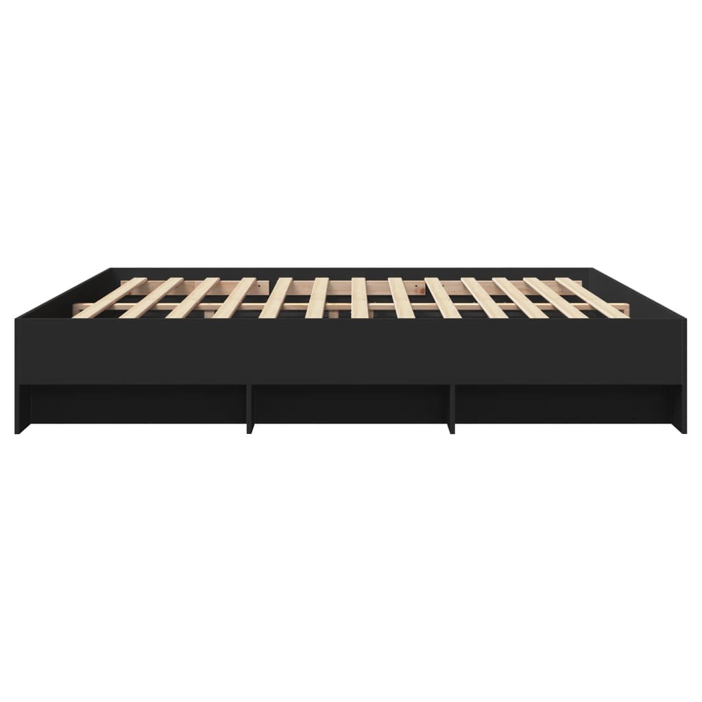 Bed Frame | Black | Engineered wood | King | Bed Frame | Rectangular
