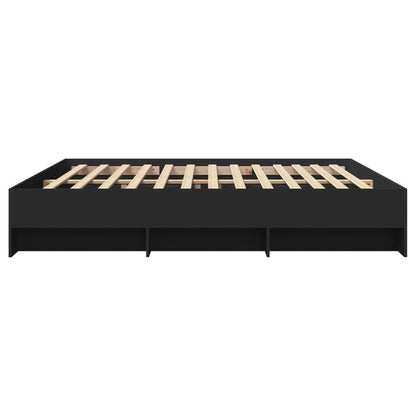 Bed Frame | Black | Engineered wood | King | Bed Frame | Rectangular