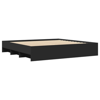 Bed Frame | Black | Engineered wood | King | Bed Frame | Rectangular