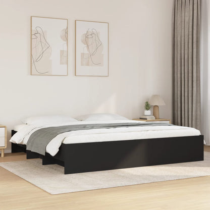 Bed Frame | Black | Engineered wood | King | Bed Frame | Rectangular