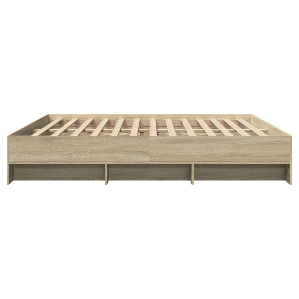 Bed Frame | Sonoma Oak | Engineered wood, Plywood | 180x200 cm Super King