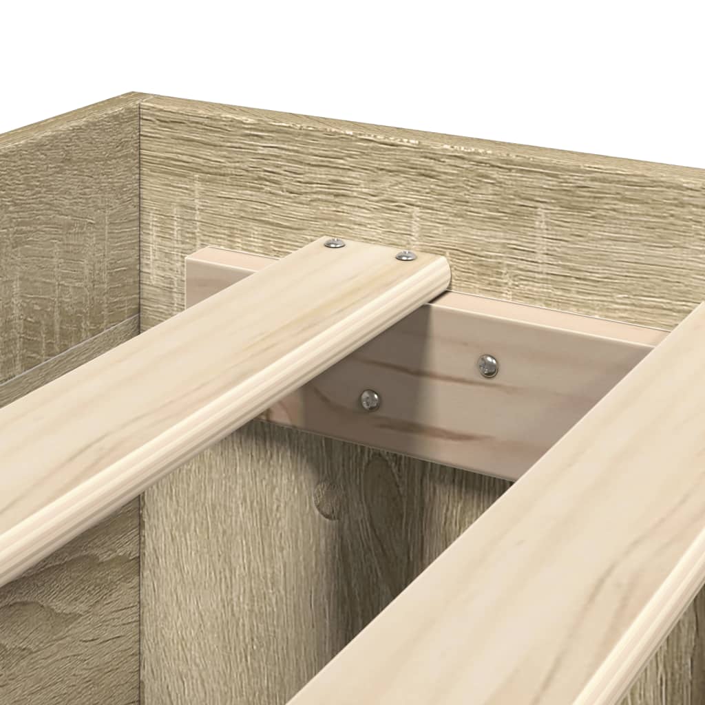 Bed Frame | Sonoma Oak | Engineered wood, Plywood | 180x200 cm Super King