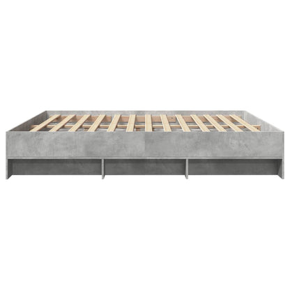 Bed Frame | Concrete Grey | Engineered wood | King | Storage | Bed Frame