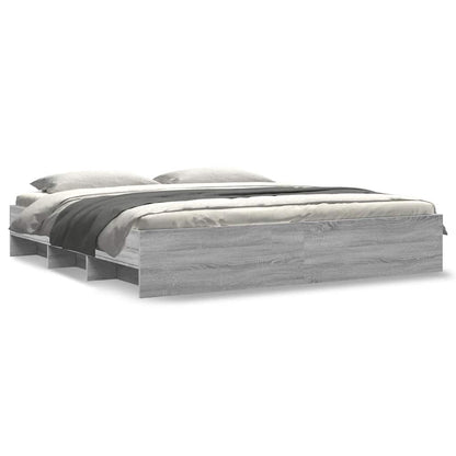 Bed Frame | Grey Sonoma | Engineered wood, Plywood | Super King