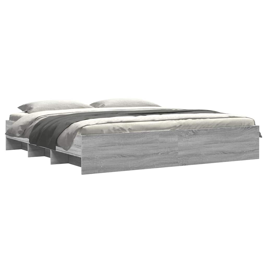 Bed Frame | Grey Sonoma | Engineered wood, Plywood | Super King