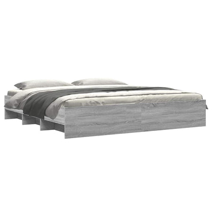 Bed Frame | Grey Sonoma | Engineered wood, Plywood | Super King