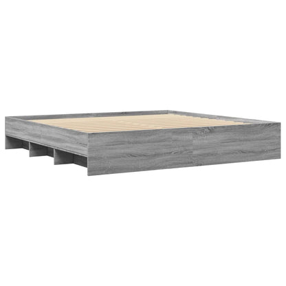 Bed Frame | Grey Sonoma | Engineered wood, Plywood | Super King