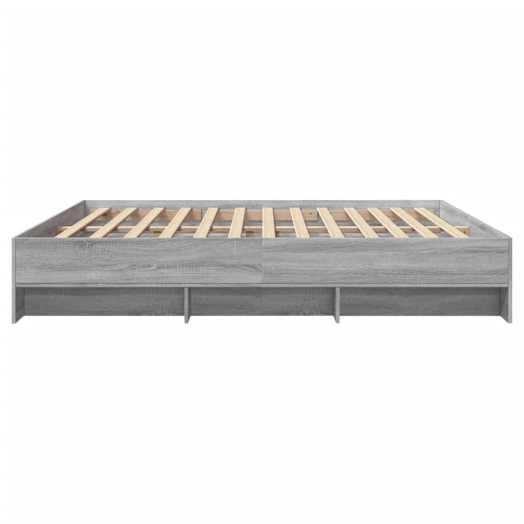 Bed Frame | Grey Sonoma | Engineered wood, Plywood | Super King