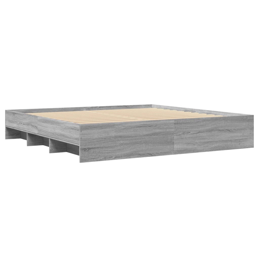 Bed Frame | Grey Sonoma | Engineered wood, Plywood | Super King