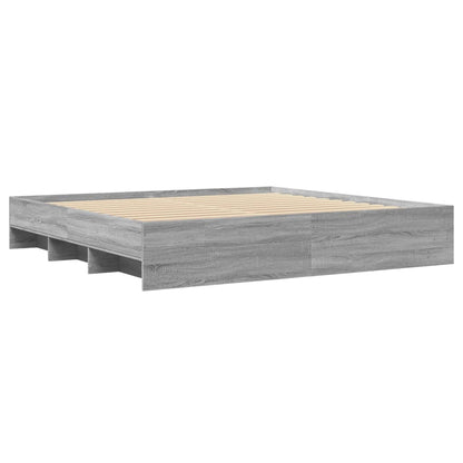 Bed Frame | Grey Sonoma | Engineered wood, Plywood | Super King