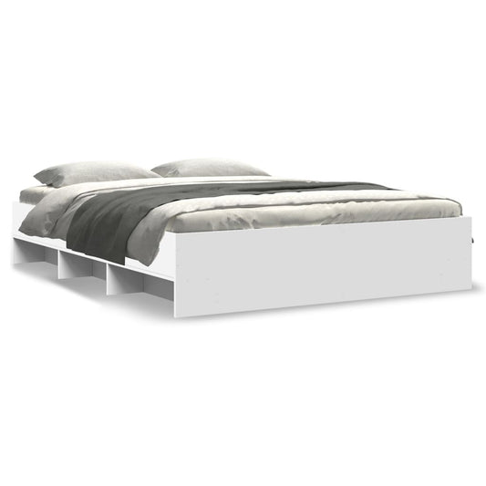 Bed Frame | White | Engineered wood | Double | Bed Frame | Rectangular