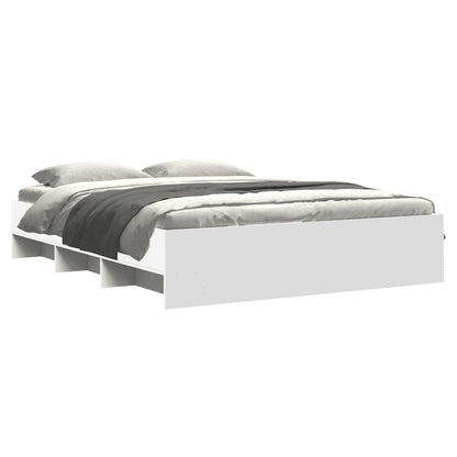 Bed Frame | White | Engineered wood | Double | Bed Frame | Rectangular