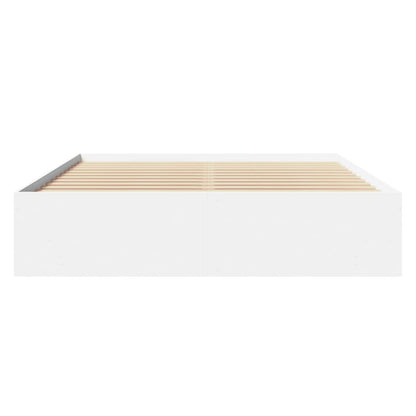 Bed Frame | White | Engineered wood | Double | Bed Frame | Rectangular