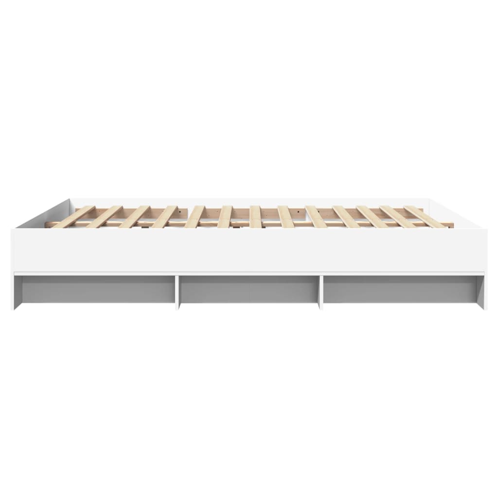Bed Frame | White | Engineered wood | Double | Bed Frame | Rectangular