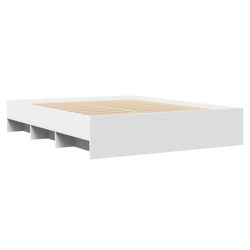 Bed Frame | White | Engineered wood | Double | Bed Frame | Rectangular