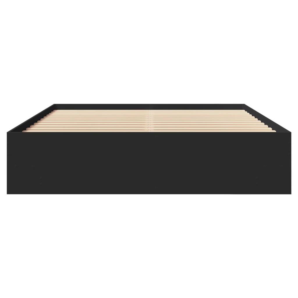 Bed Frame | Black | Engineered Wood | Double | Storage | Bed Frame