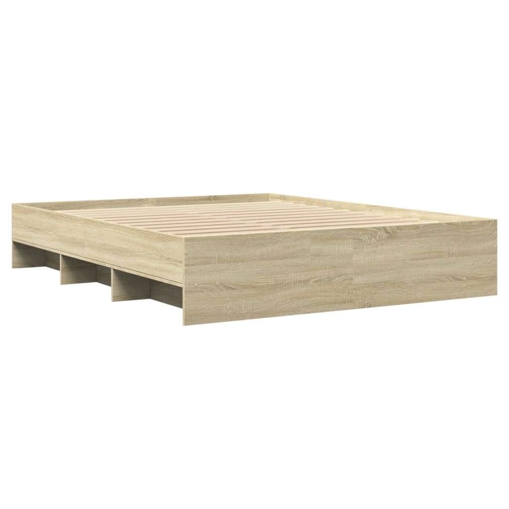 Bed Frame | Sonoma oak | Engineered wood | 160x200 cm | Bed Frame
