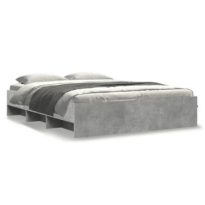 Bed Frame | Concrete grey | Engineered wood, Plywood | Double | Bed Frame