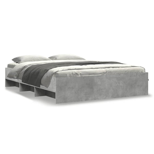Bed Frame | Concrete grey | Engineered wood, Plywood | Double | Bed Frame