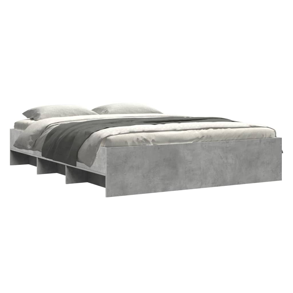 Bed Frame | Concrete grey | Engineered wood, Plywood | Double | Bed Frame