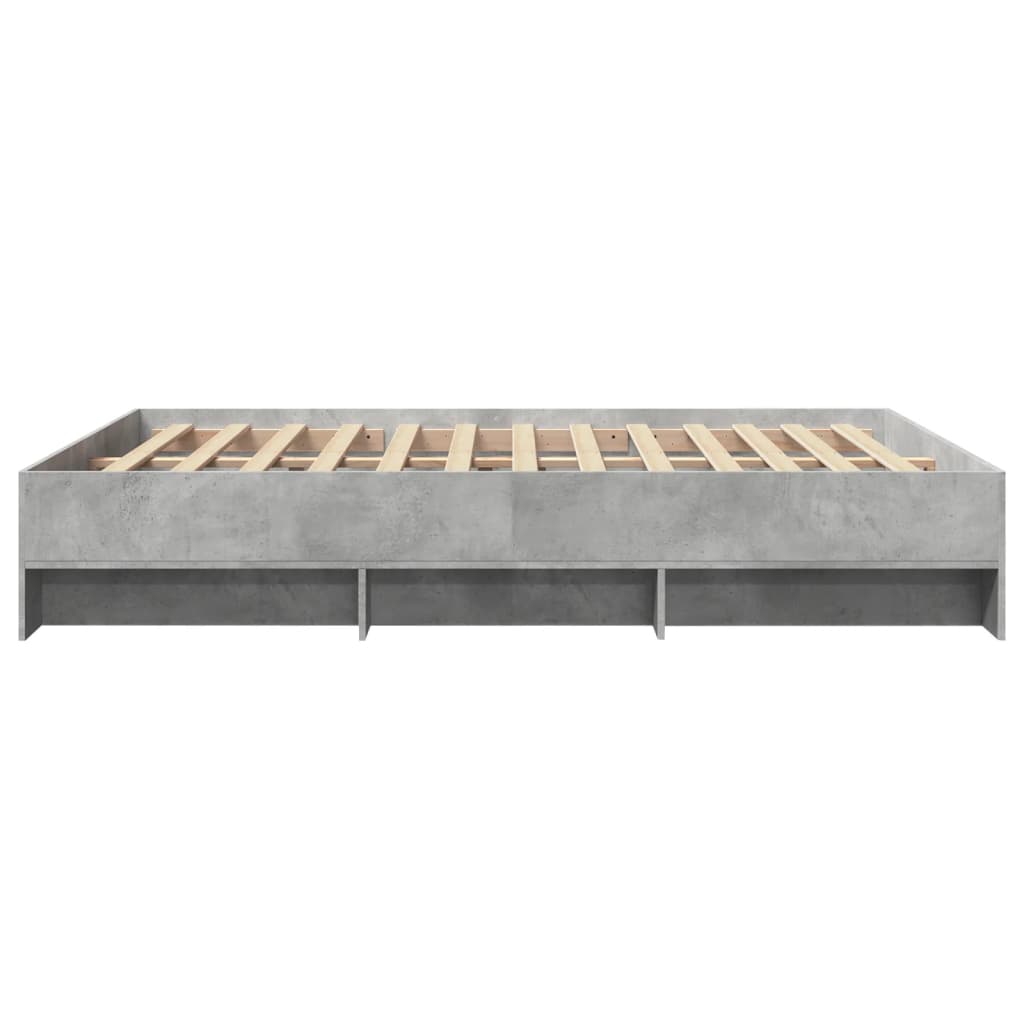 Bed Frame | Concrete grey | Engineered wood, Plywood | Double | Bed Frame