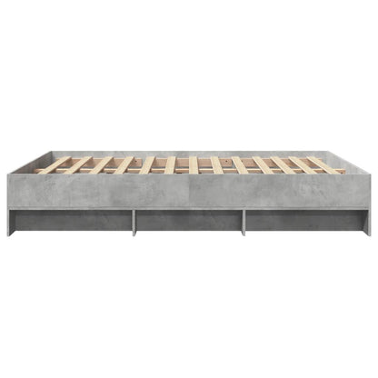 Bed Frame | Concrete grey | Engineered wood, Plywood | Double | Bed Frame